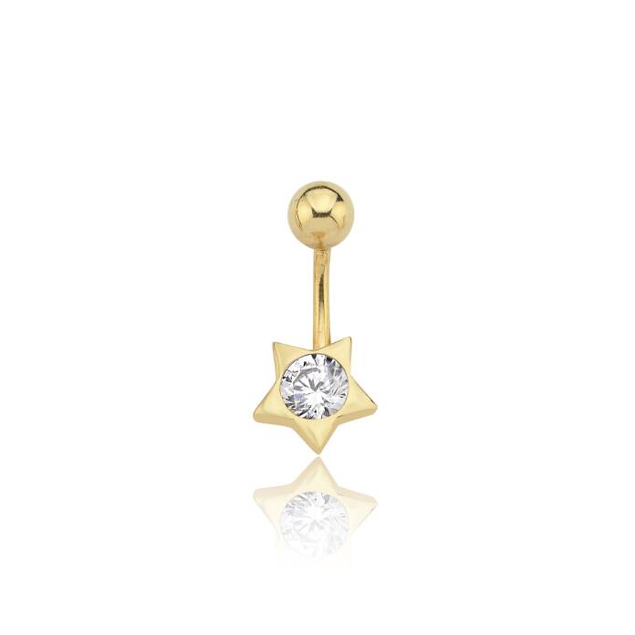 Taşlı Yıldız Göbek Piercing - 1