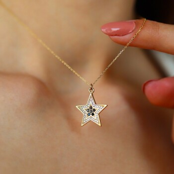 Taşlı Yıldız Kolye - Rayna