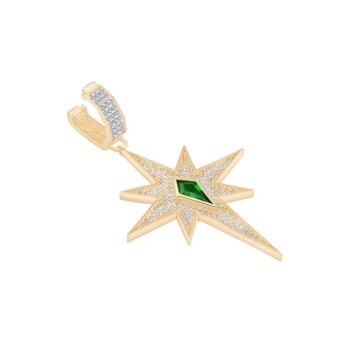 Taşlı Zümrüt Kuzey Yıldızı Charm - Ema (1)