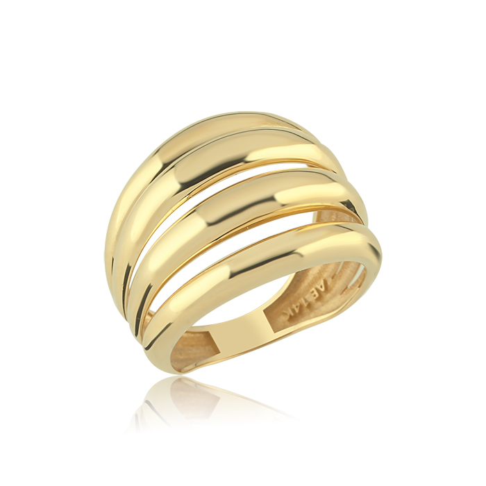 Taşsız Çok Bantlı Modern Yüzük - Tuana