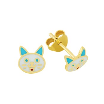 Tatlı Kedi Çocuk Küpesi - Melike