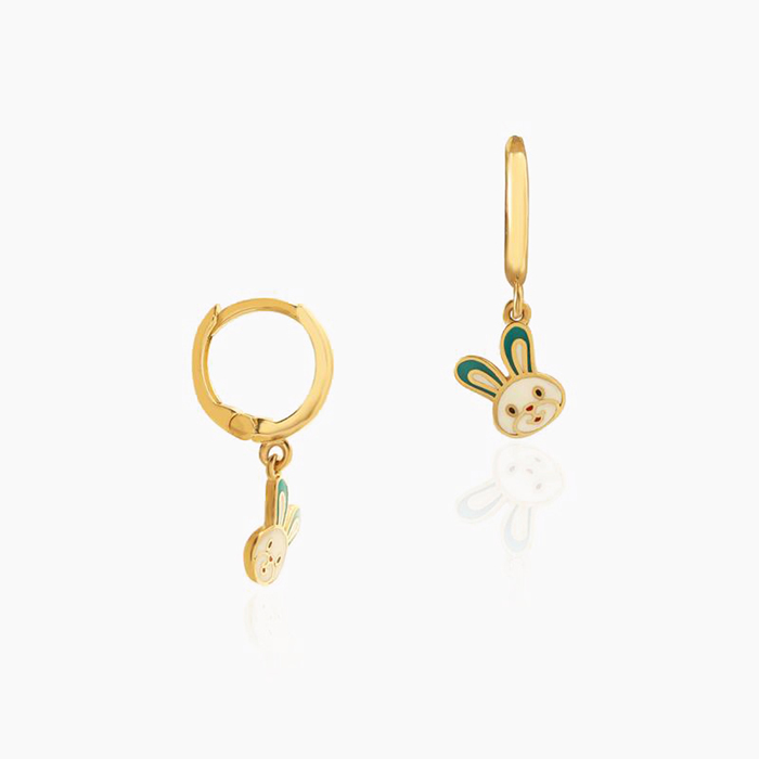 Tavşancık Halka Sallantılı Çocuk Küpesi - Melike