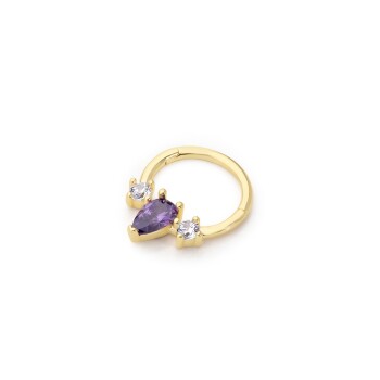 Tek Damla Mor Helix Piercing - Alen