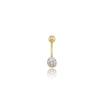 Tek Taş Göbek Piercing - Özçelik