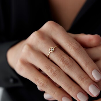 Tektaş Altıgen Yüzük - Milan (1)