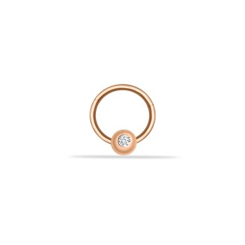 Tektaş Daire Motifli Helix Piercing - 1