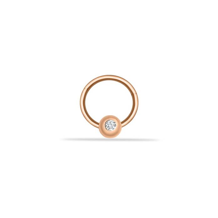 Tektaş Daire Motifli Helix Piercing - 1