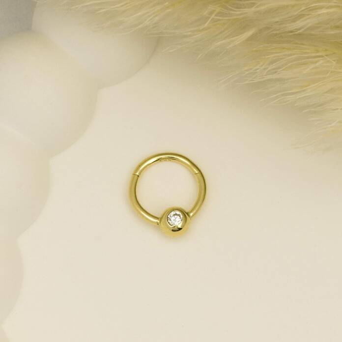 Tektaş Daire Motifli Helix Piercing - 2