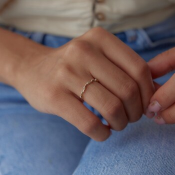 Tektaş Dalga Yüzük - Rayna