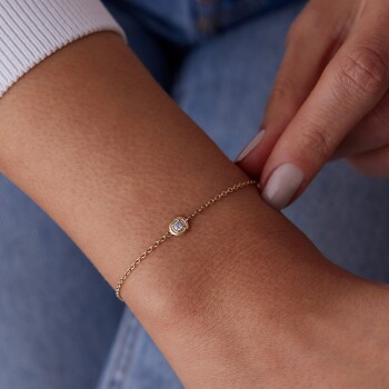 Tektaş Elmas Charm Uçlu Bileklik - RİTİM