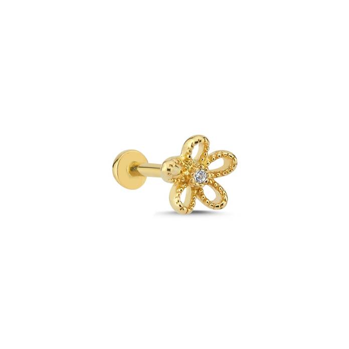 Tektaş İşleme Detaylı Modern Tragus Piercing - 1