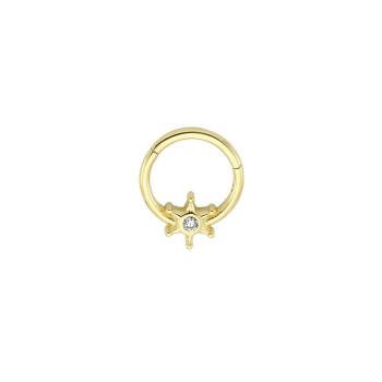 Tektaş Köşeli Yıldız Helix Piercing - Dianora
