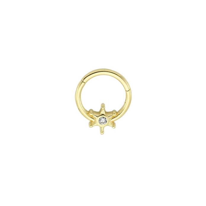 Tektaş Köşeli Yıldız Helix Piercing - 1