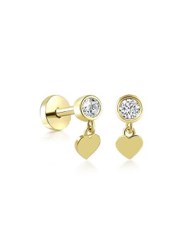 Tektaş Ucunda Kalp Tragus Piercing - Alen (1)