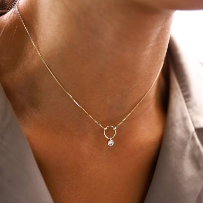 Tektaşlı Choker Kolye - 1