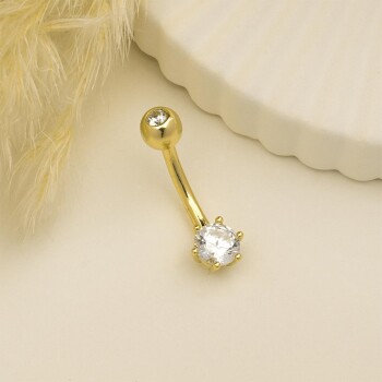 Tektaşlı Göbek Piercing - Dianora (1)