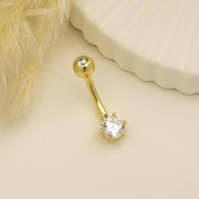 Tektaşlı Göbek Piercing - 2