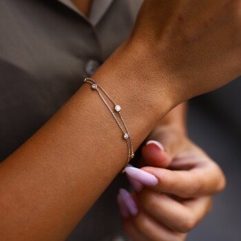 Tektaşlı İkili Bileklik - Alen