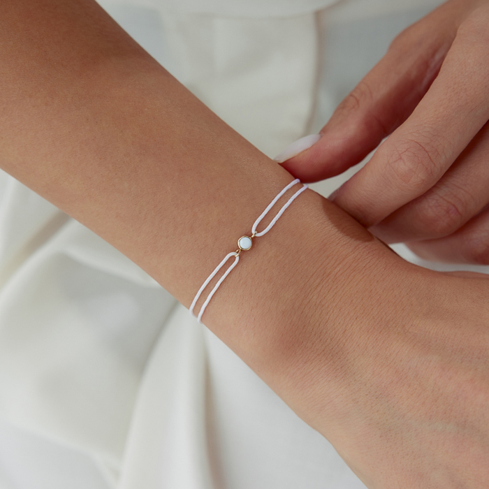 Terazi Burcu Opal İpli Bileklik - Simoro