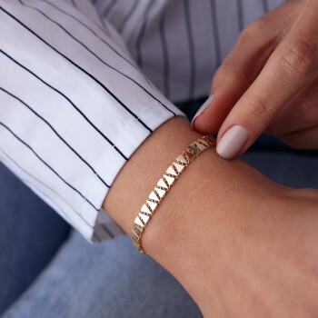 Ters Düz Üçgen Bileklik - Rayna