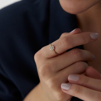 Ti Flower Yüzük - Garo