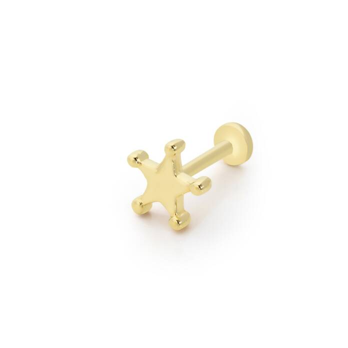 Top Detaylı Büyük Yıldız Tragus Piercing - 1