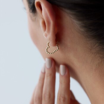 Top Kalp Küpe - Dilmener