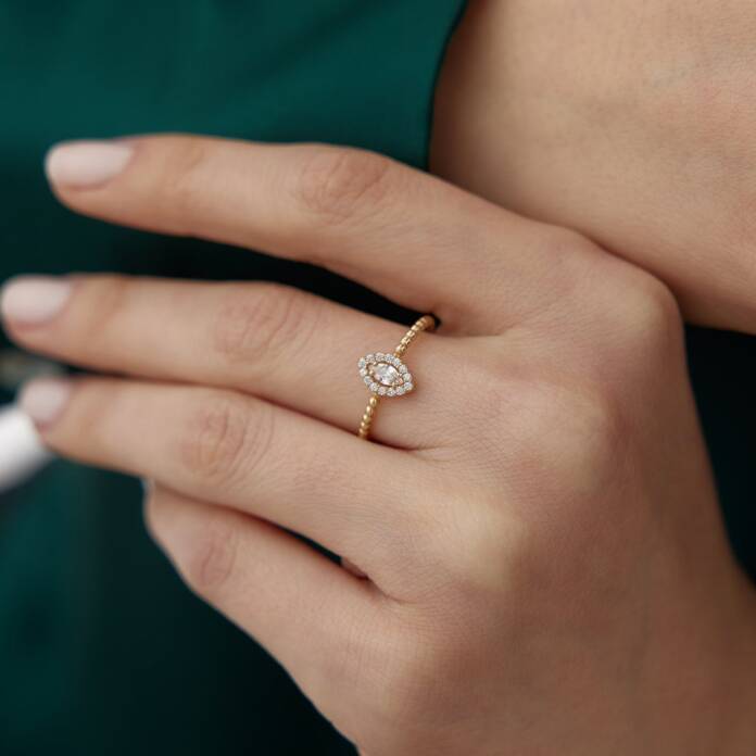 Top Top Markiz Taşlı Yüzük - 1