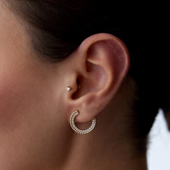 Toplu ve Sıra Taşlı Küpe - Koçak