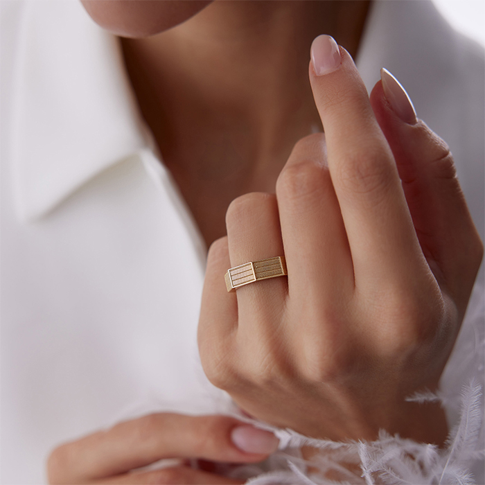 Trabzon Hasır Yüzük - Mg Gold