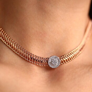 Trapez Viyana Choker Kolye - Rayna