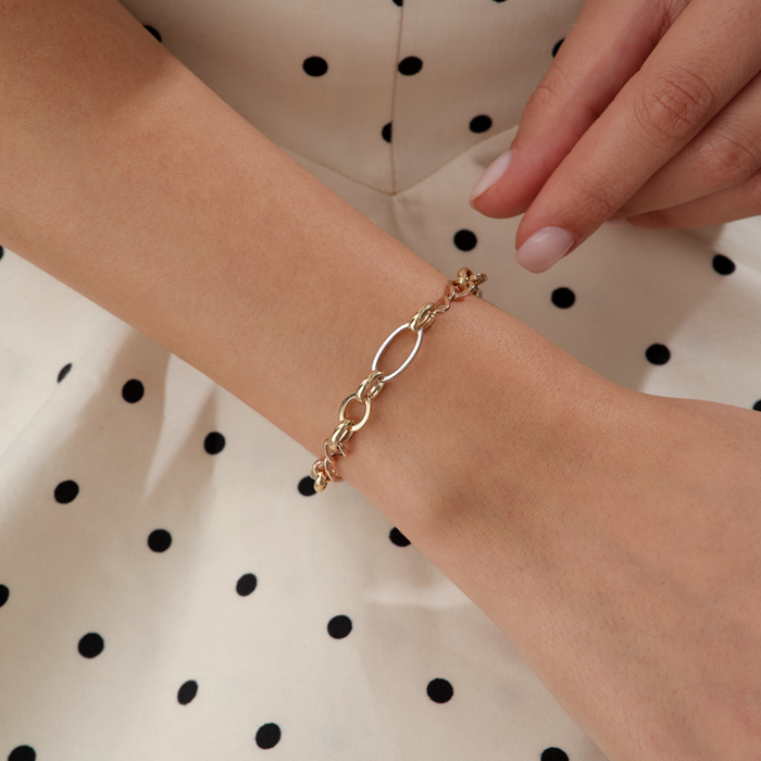 Tricolor Bloomed Altın Bileklik - Özer