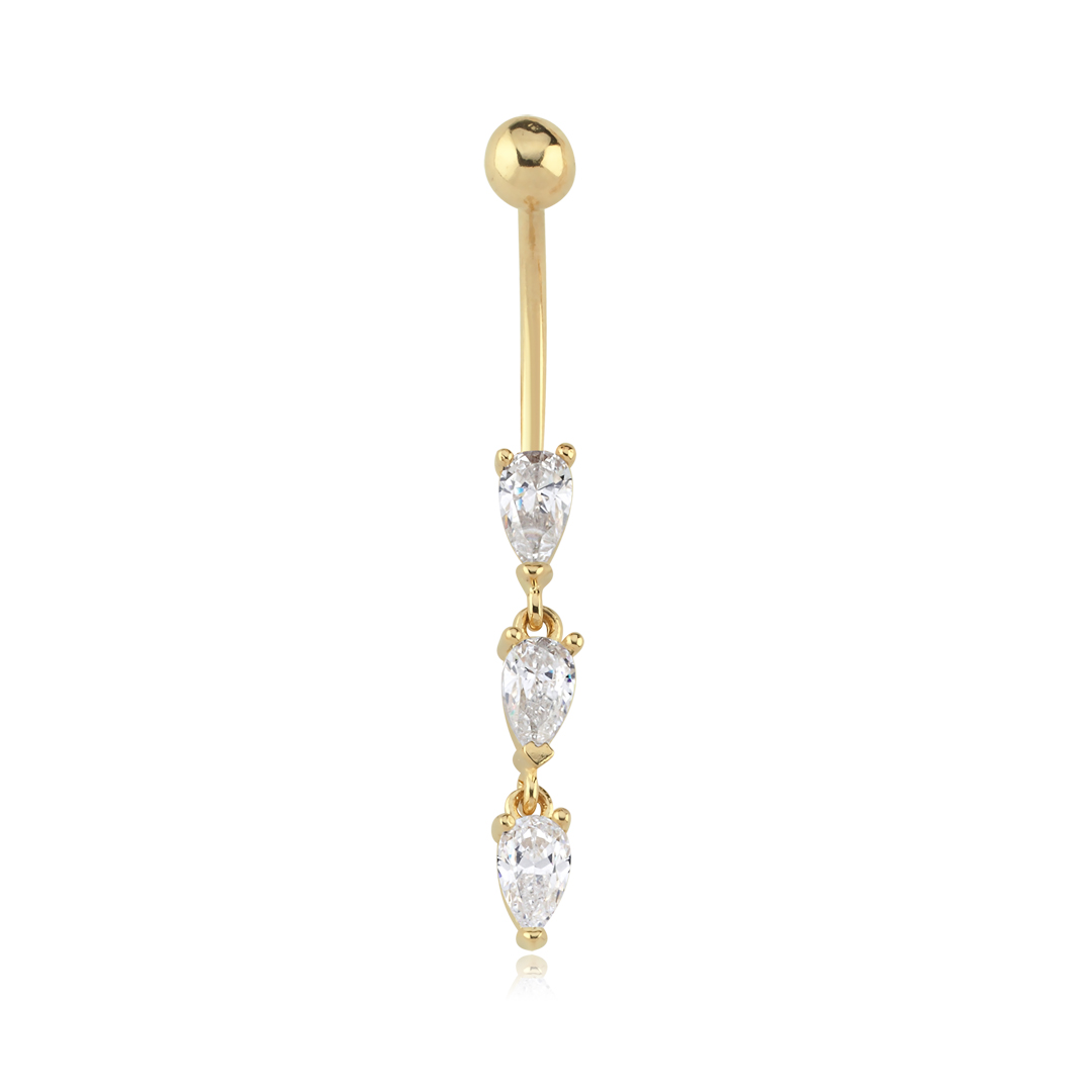 Triple Markiz Göbek Piercing - 1