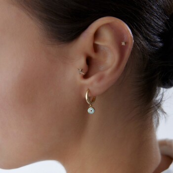 Turkuaz Göz Küpe - Rayna (1)