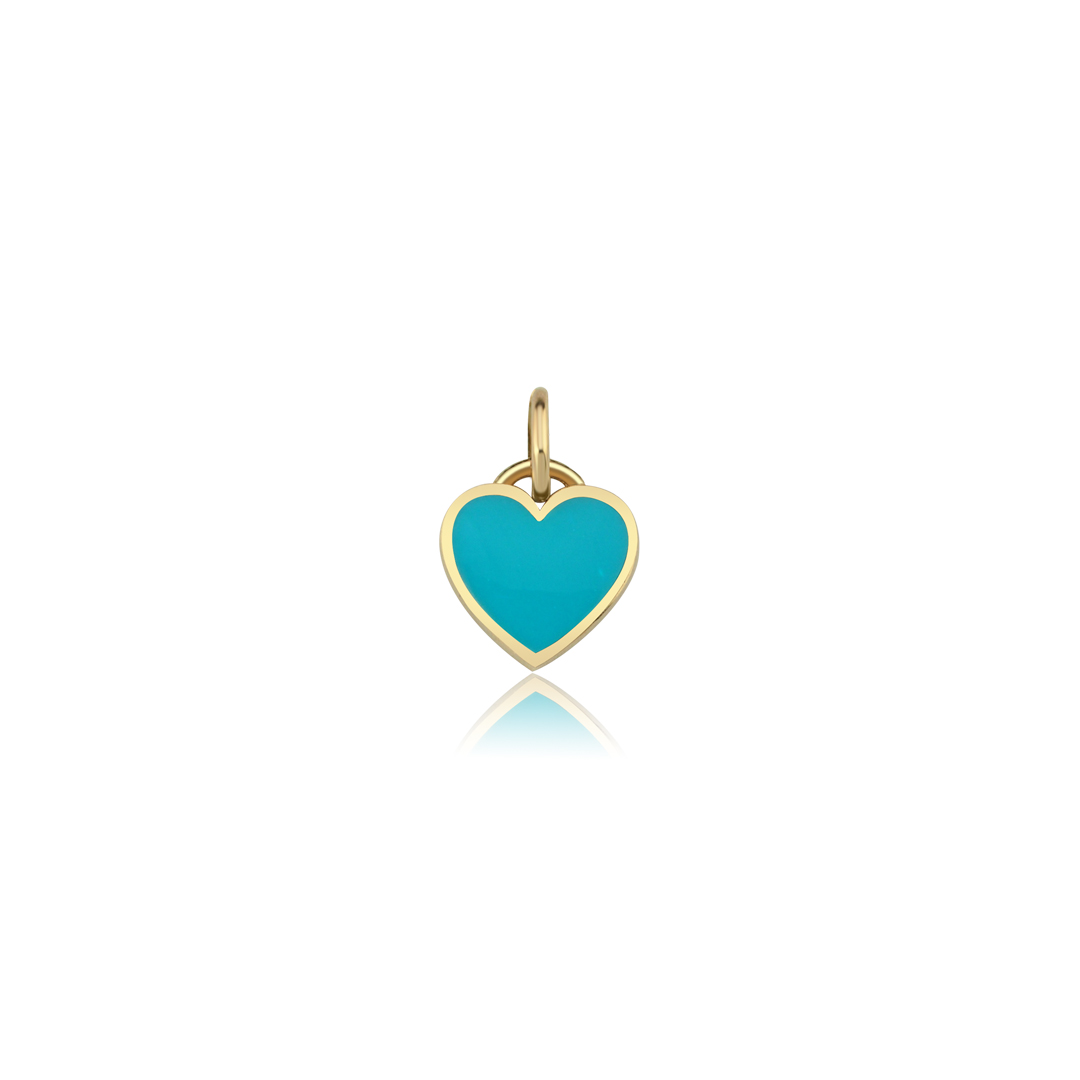 Turkuaz Kalp Charm - 1