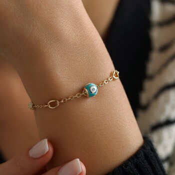 Turkuaz Nazar Bileklik - 3