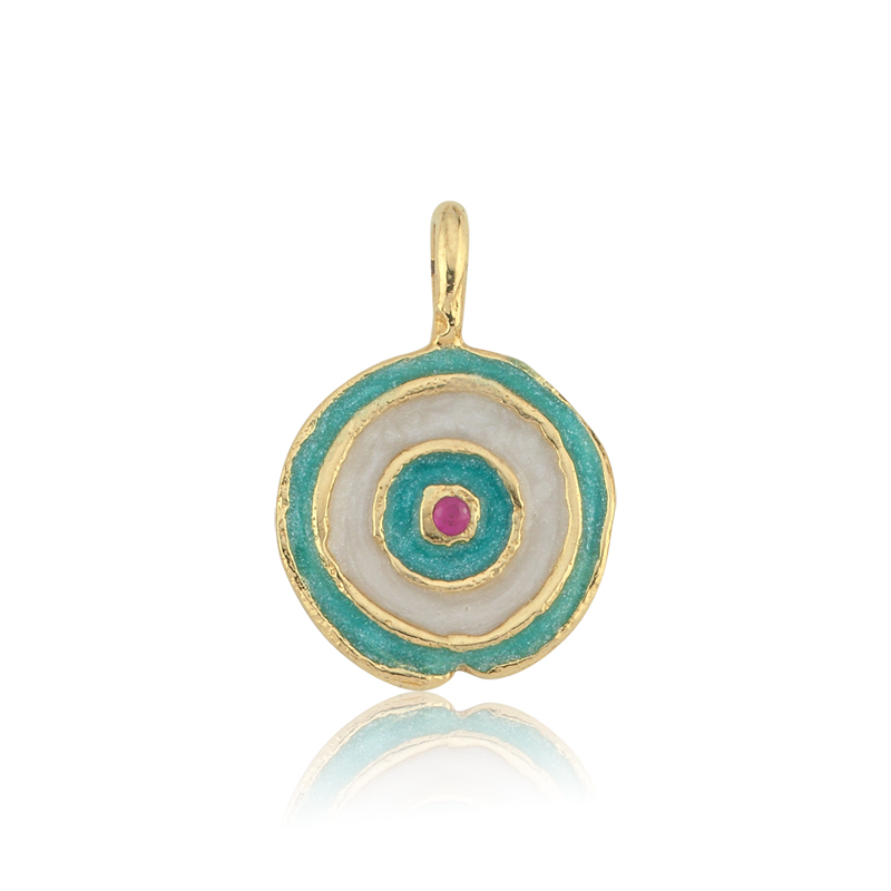 Turkuaz Nazar Kolye Ucu - Mavi Tuna