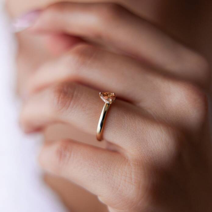 Turuncu Damla Yüzük - 2