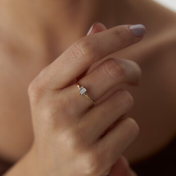 Twin Baget Taşlı Yüzük - Garo (1)