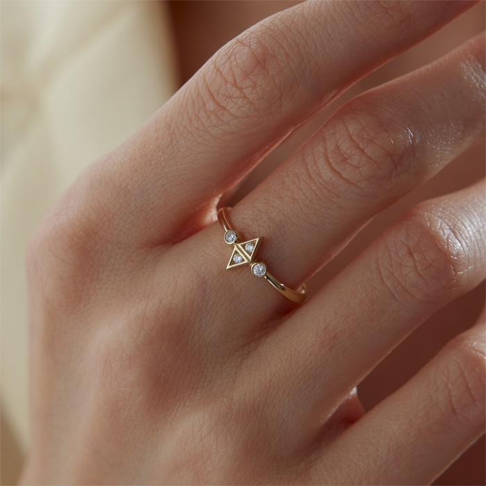 Twin Triangle Yüzük - Simoro (1)