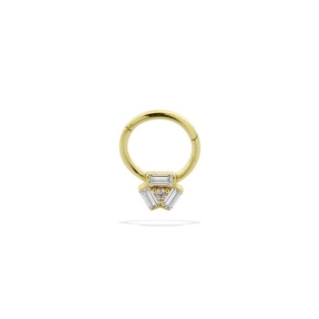Üç Baget Taşlı Helix Piercing - 1