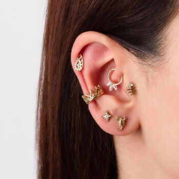 Üç Markiz Taş Helix Piercing - Dianora (1)