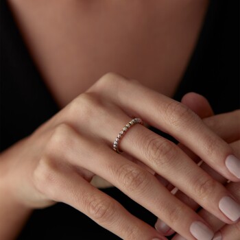 Üç Renk Dorica Yüzük - Altın İş (1)