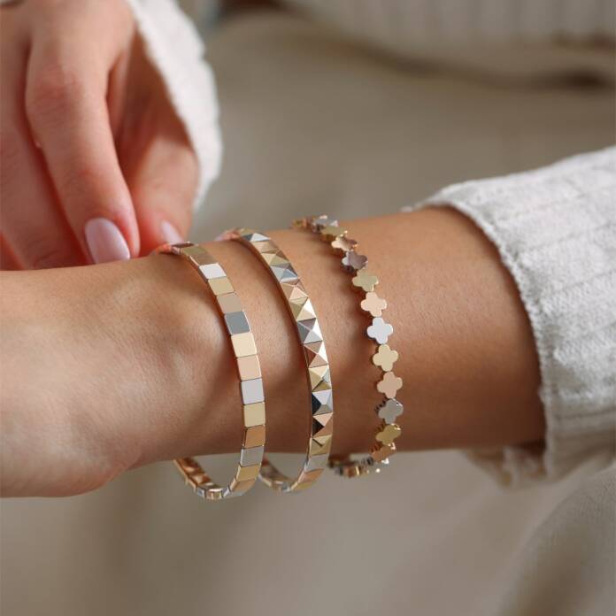 Üç Renkli Yonca Kelepçe - 4