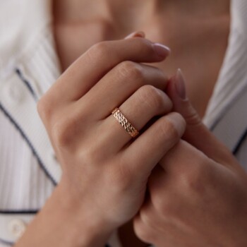 Üç Sıra Burma Yüzük - Koçak