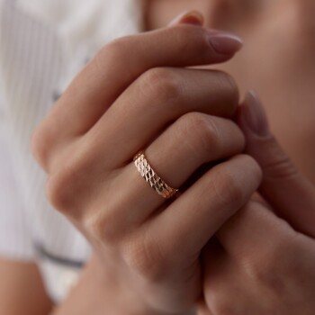 Üç Sıra Burma Yüzük - Koçak (1)