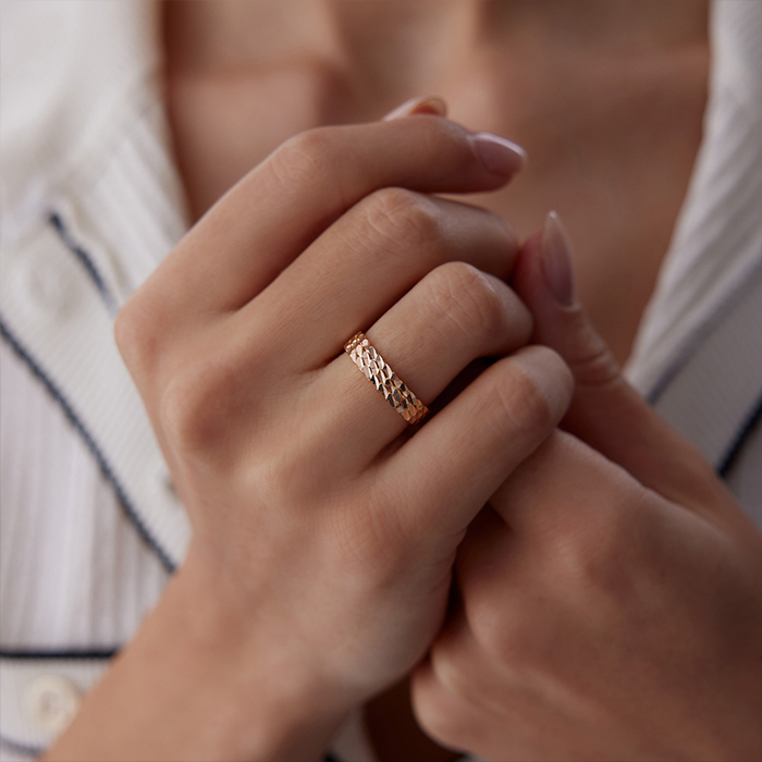 Üç Sıra Burma Yüzük - Koçak