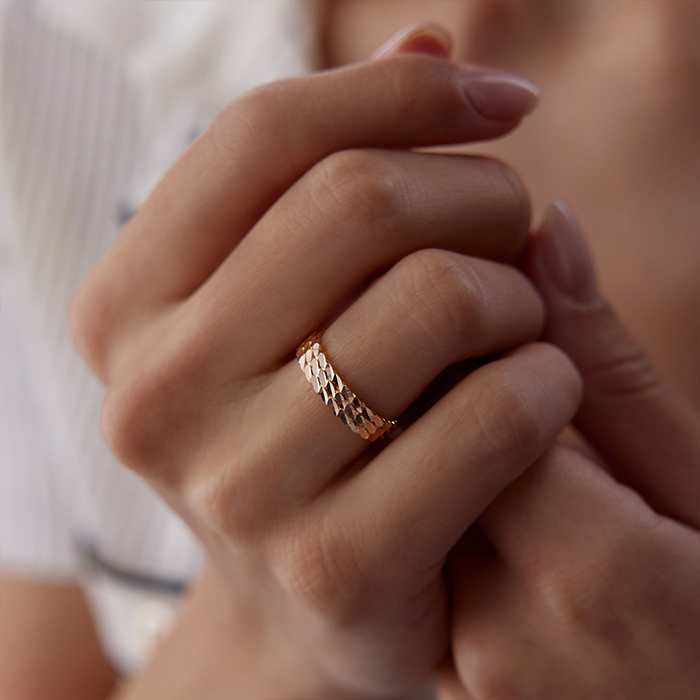 Üç Sıra Burma Yüzük - Koçak (1)