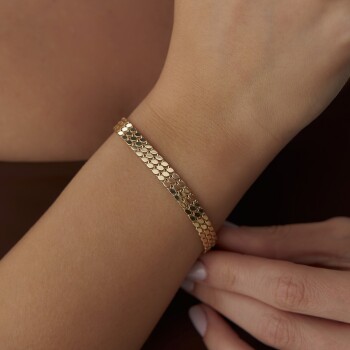 Üç Sıra Pullu Bileklik - Mazi (1)