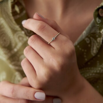 Üç Sıra Taş Yüzük - Rayna